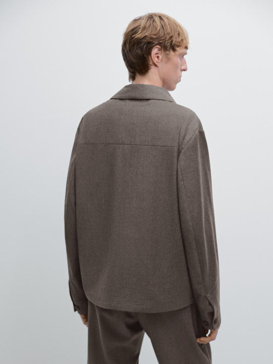 100% wool flannel jacket