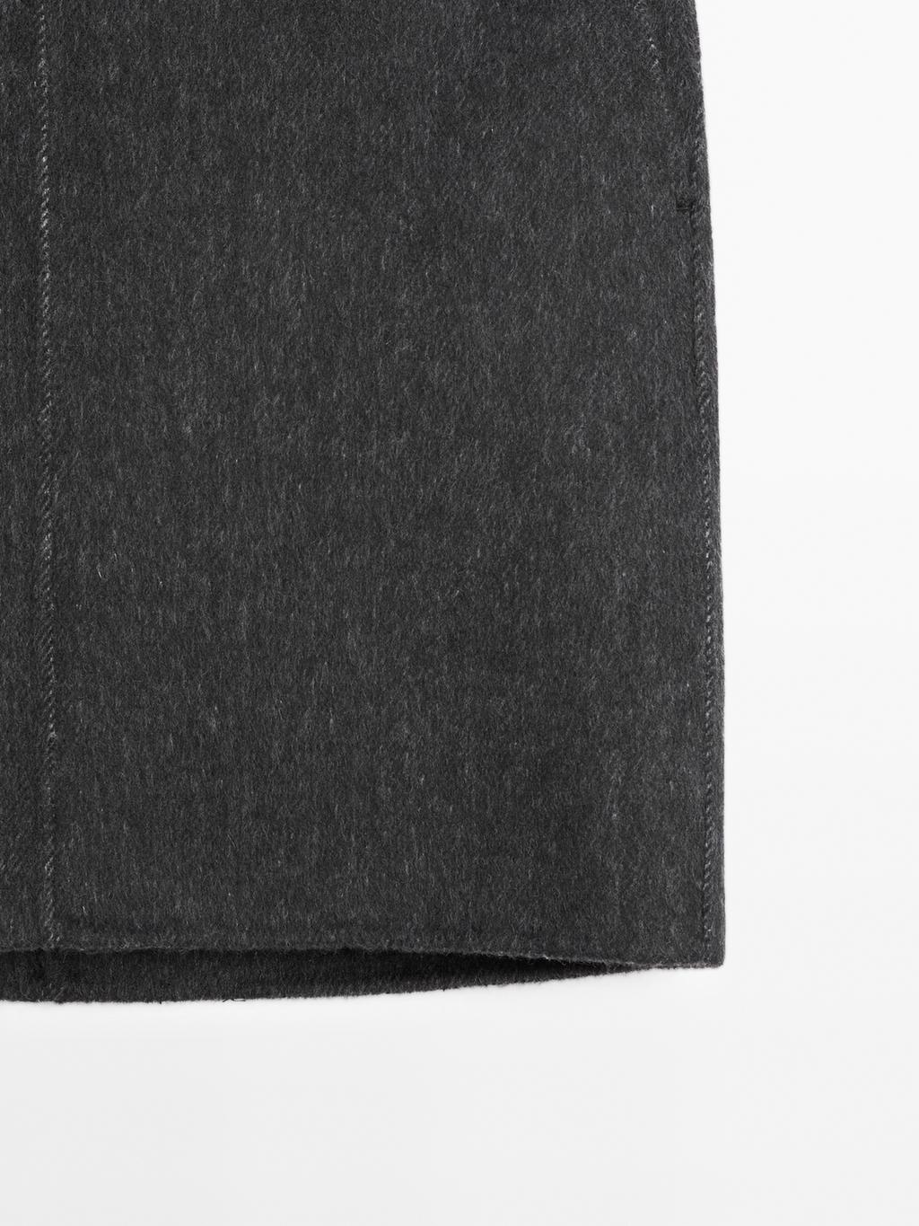 Short faux fur skirt