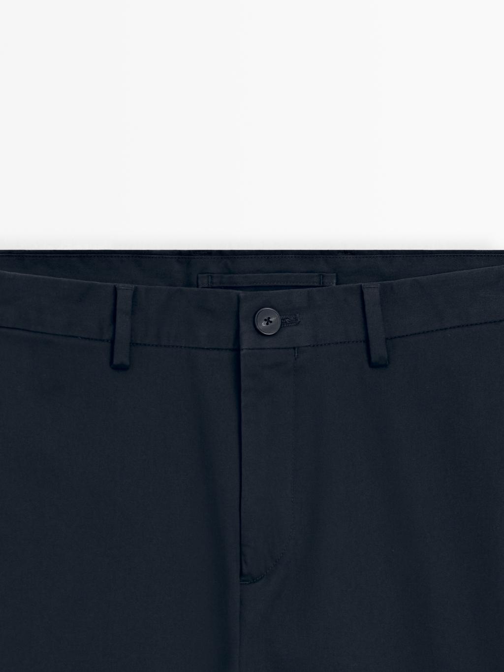 100% cotton slim fit trousers