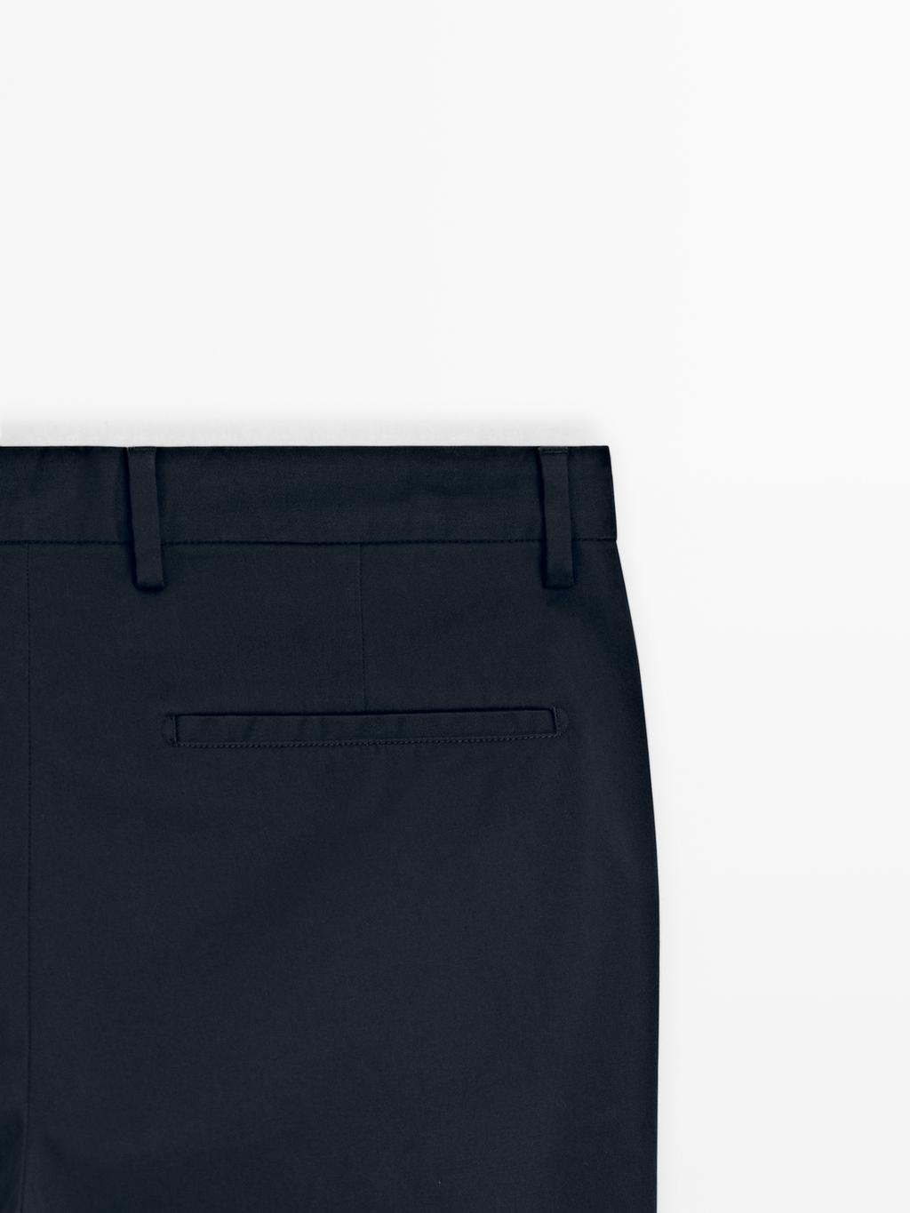 100% cotton slim fit trousers