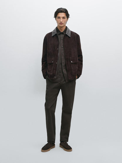 100% cotton slim fit trousers