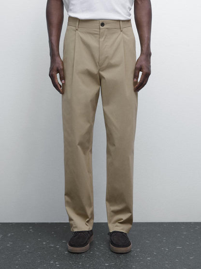 Relaxed-fit trousers with dart detail