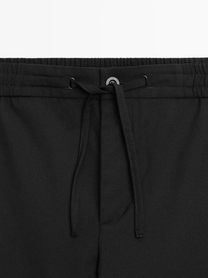 100% cotton jogger fit trousers