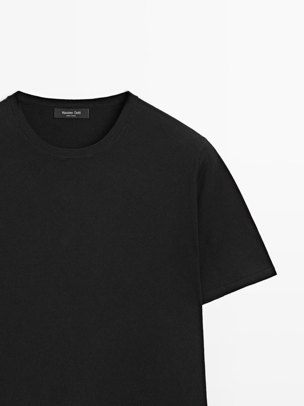 Cotton blend knit T-shirt