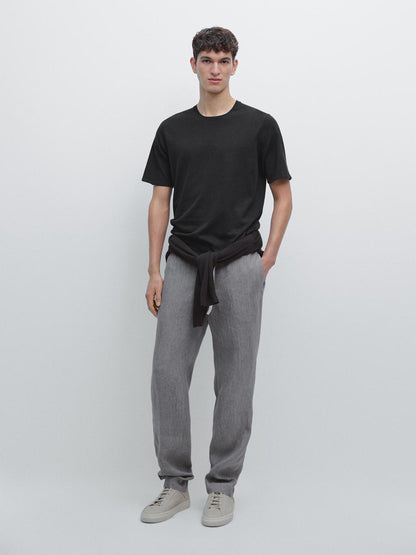 Cotton blend knit T-shirt