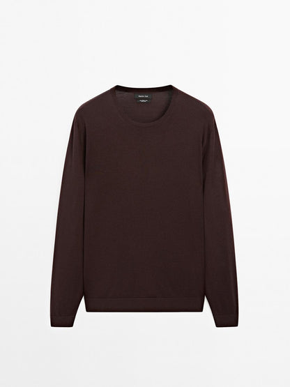 100% merino wool knit sweater