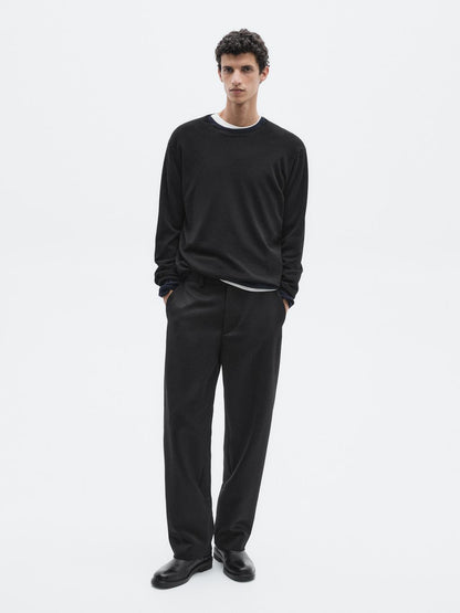Knit 100% cashmere sweater with crew neck - LIMITED