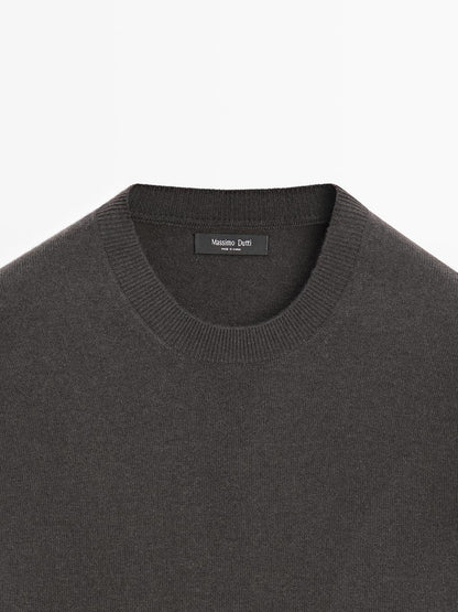 Knit wool and cashmere blend sweater - LIMITED