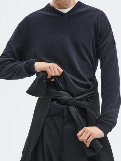 Wool and cashmere knit V-neck sweater - LIMITED