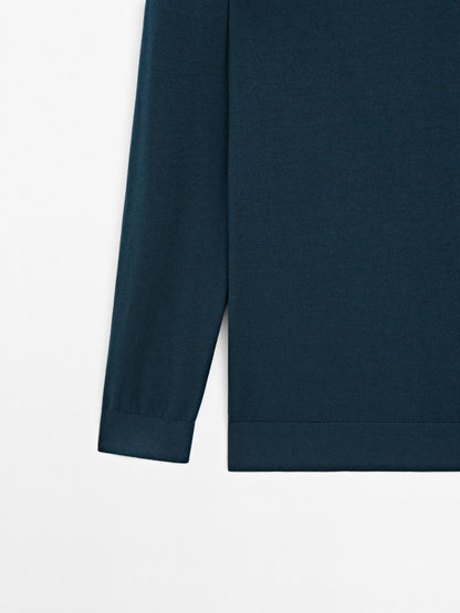 Cotton and silk blend sweater