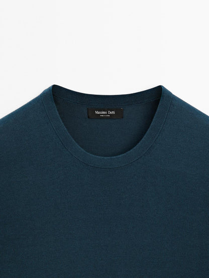 Cotton and silk blend sweater