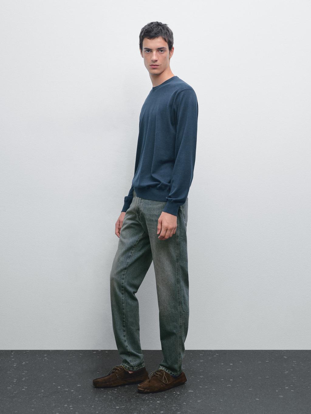 Cotton and silk blend sweater