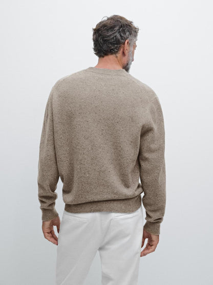 100% wool knit crew neck sweater