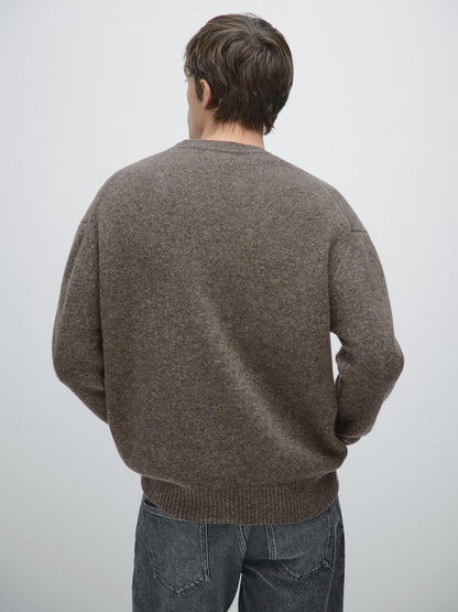 100% wool Argyle knit sweater