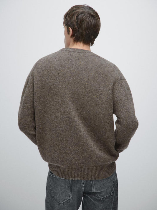 100% wool Argyle knit sweater