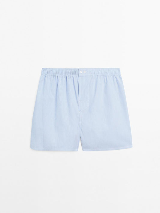 Striped print boxers