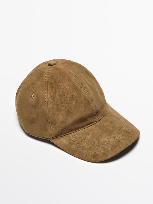 Split leather cap