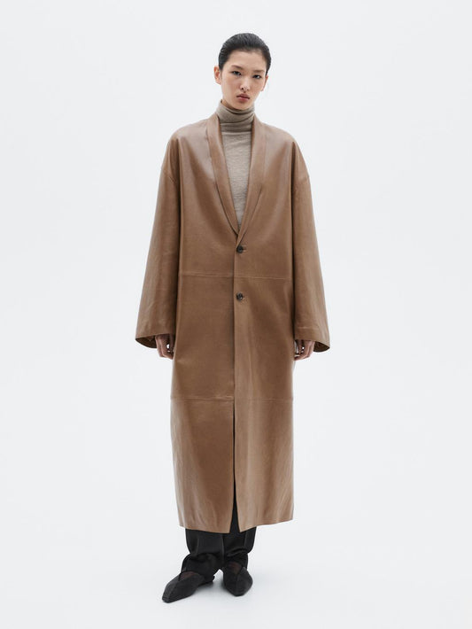Long nappa leather coat - LIMITED