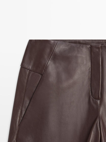 Nappa leather trousers