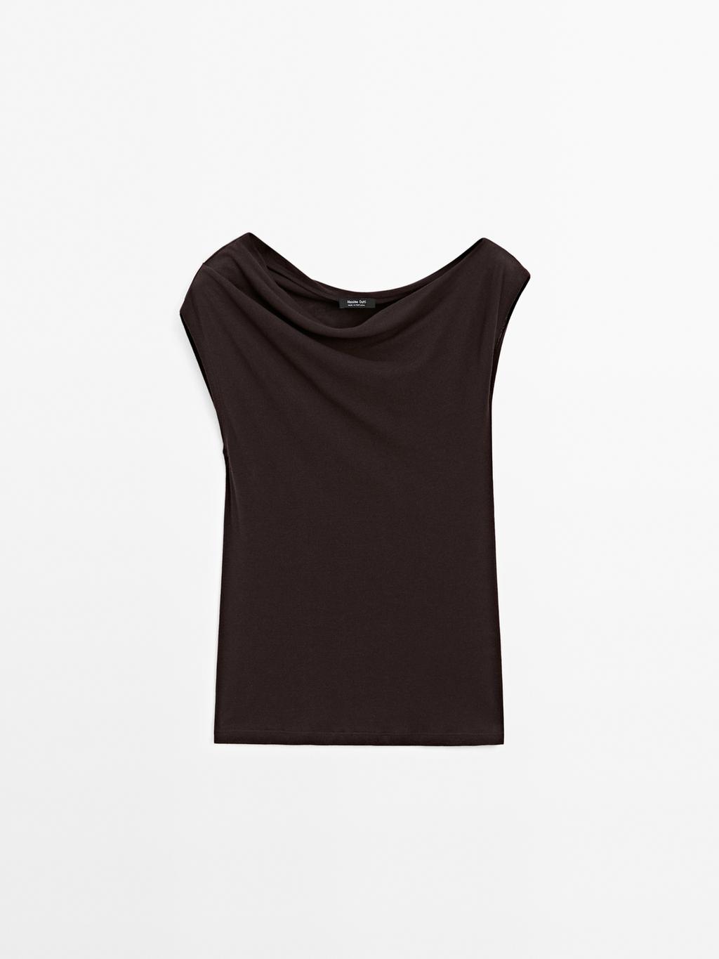 100% cotton asymmetric top