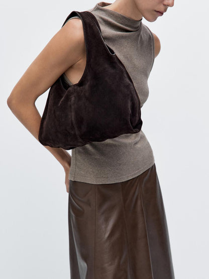 Medium split leather lady bag