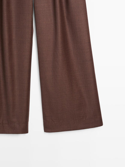 100% wool darted trousers - STUDIO