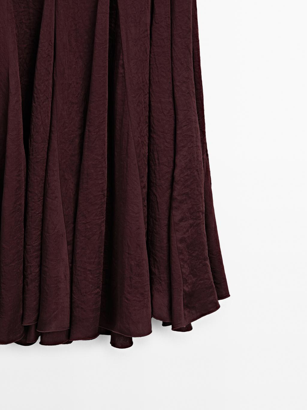 Flowing midi skirt with godet details - STUDIO