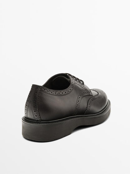 Nappa leather brogues