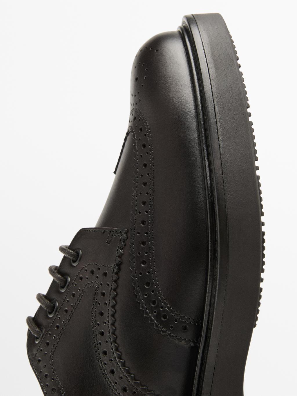 Nappa leather brogues